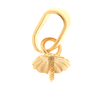 Pearl Drop with Bail (Fluted Pad)