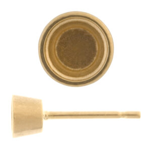 Heavy Rubover Pre-Cut Stud – Tapered  Bezel Stud