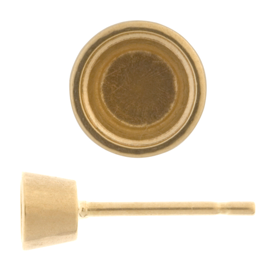 Heavy Rubover Pre-Cut Stud – Tapered  Bezel Stud